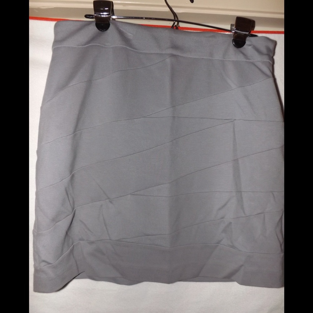 Gray midi skirt